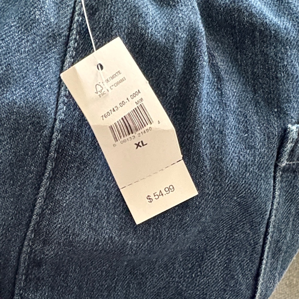 GAP High Waist Dark Blue Denim Elastic-Waist Shorts - Picture 6 of 6